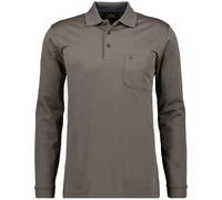 RAGMAN Polo da uomo Softknit a maniche lunghe con tasca sul petto, S