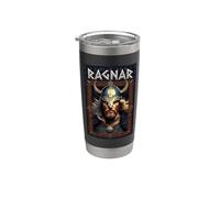 Ragnar Lothbrok Re vichingo Bicchiere termico in acciaio inox doppia parete