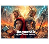 Ragnarök - Die letzte Schlacht der Götter (Wandkalender 2027 DIN A3 quer), CALVENDO Monatskalender: Epischer Ragnarök-Kalender im nordischen Dark-Fantasy-Stil.