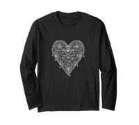Ragnatela a Forma di Cuore Love Creepy Gothic Maglia a Manica