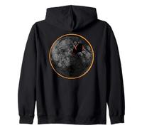 Ragnatela con Aracnide sulla Luna Eclissi Solare Ragni Felpa con Cappuccio