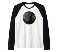 Ragnatela con Aracnide sulla Luna Eclissi Solare Ragni Maglia con Maniche Raglan