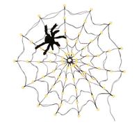 Ragnatela con per esterni, articoli decorativi terrore realistici | Luci a rete resistenti all'acqua da posizionare su finestre, cortili, giardini, alberi, terrazze, interni ed esterni
