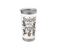 Ragnatela con ragnatele di ragnatele da appendere con i migliori amici Bicchiere termico in acciaio inox doppia parete