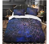 Ragnatela cosmica 3D Stampa Coperteletto 3pz Microfibra Resistente Nebulosa fantasy Coperta Letto 2 federe Ipollergenica Adolescenti Adulti Giovani King（220x240cm）