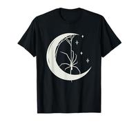 Ragnatela Luna Spooky Design Per Halloween Night Party Maglietta