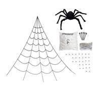 Ragnatela,Ragnatele Elastiche Pelose - Decorazioni Grandi Da Esterno Per Giardino Patio Casa Interno Feste