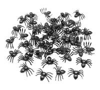 Ragni di Halloween, piccoli ragni - 50 oggetti di scena per ragni spaventosi - Giocattoli di scherzo di Halloween, giocattoli di scherzo raccapriccianti per la decorazione di interni ed esterni