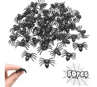 Ragni Falsi,Ragni di Halloween | 50 Oggetti di Scena per Ragni Spaventosi | Decorazioni di Halloween per Il Cortile Esterno, Portico, Giardino, casa stregata, casa da Parete
