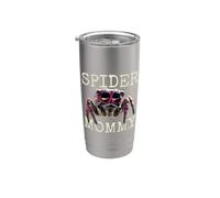 Ragni Mamma Spider Mommy Phidippus Regius Mamma Ragno Bicchiere termico in acciaio inox doppia parete