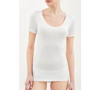 RAGNO 072457 Maglietta Mezza Manica Donna Lana e Cotone BIANCO-NERO