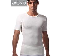 RAGNO 060037 Maglietta Mezza Manica Uomo 100% Lana Merinos BIANCO