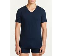 RAGNO Confezione 2 t-Shirt Uomo Maglietta Intima Manica Corta Camiciola Scollo V Cotone Bipack Articolo 601418, 078B Bleu, S