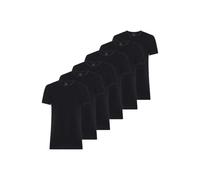 Ragno Confezione 2 t-shirt intime uomo camiciola girocollo manica corta puro cotone Nero 7