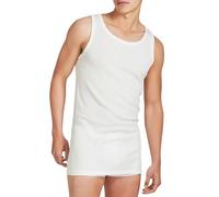 RAGNO 60452 Canottiera Spalla Larga Pura Lana e Cotone, Bianco 7