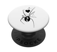 Ragno Amore Web con Vedova Nera e Ragnatela Stile Spidey PopSockets PopGrip Adesivo