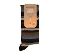 RAGNO Calza uomo lunga sottoginocchio un paio di calze super confort caldo cotone articolo U857CS/U861CS/U852CS/U850CS, 562F Fantasia marrone, 2-39/42