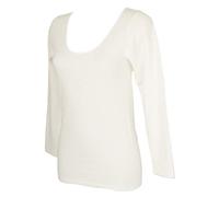 RAGNO Camiciola Donna Manica Lunga sintonia Lana e Cotone Articolo 072459 SINTONIA ECORAGNO ML, 002 Bianco Lana, L