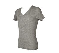 RAGNO Camiciola Uomo t-Shirt Intima Scollo V Manica Corta 100% Lana Merino wonderwool Articolo 602318, 464M Vapore Melange, 4-Quarta (EU M - F 3 - USA S - GB 34)