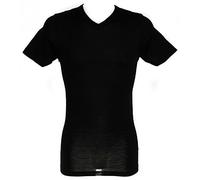 RAGNO Camiciola Uomo t-Shirt Intima Scollo V Manica Corta Wool & Silk WSK Articolo 601598 Lana e Seta, 020 Nero, XXL