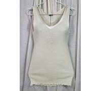 RAGNO Canotta Donna Spalla Larga a Costine Scollo a V Lana-Seta 078852