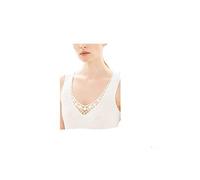 RAGNO Canotta Donna Spalla Larga in Lana E Seta con Pizzo Colore Bianco Lana TG 4 Art.D234A2