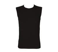 RAGNO Canotta Smanicato Maglia Intima Uomo Cotone Biologico Articolo U188A4 BIO Cotton Senza Maniche, 020 Nero, XL