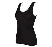 RAGNO Canottiera Donna Camiciola Spalla Larga Lana e Cotone Articolo 072452 SINTONIA ECORAGNO SL, 020 Nero, XS