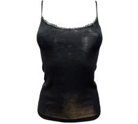 RAGNO Canottiera donna in lana merino e seta spalla stretta art. D220AE - 4, Nero