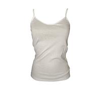 RAGNO Canottiera Top laccino Donna Camiciola Cotone Filo di Scozia Articolo 02819E Natural IPOALL Top, 010N Bianco, XS