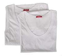 RAGNO SPORT Confezione 2 Canottiere Uomo Cotone Spalla Larga Bipack Articolo 601412, 010B Bianco, S