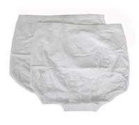 RAGNO Confezione 2 Slip Donna Cotone Bordato Liscio Mutande Bipack Articolo 07180Z Fly Maxi, 010B Bianco, 3XL