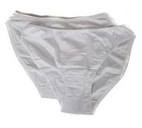 RAGNO Confezione 2 Slip Donna pochet Bordato Liscio Bipack Articolo 07455N, 010KB Bianco, 4-Quarta (EU M - F 3 - USA S - GB 34)