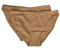 RAGNO Confezione 2 Slip Donna Vita Bassa Bordato Liscio Bipack Articolo 07455M Pocket, 098B Nudo, XS