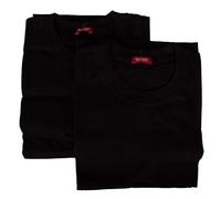 RAGNO Confezione 2 t-Shirt Intime Uomo Camiciola Cotone Manica Corta Girocollo Bipack Articolo 601415, 020B Nero, 4-Quarta (EU M - F 3 - USA S - GB 34)