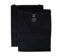 RAGNO Confezione 2 t-Shirt Uomo Maglietta Intima Manica Corta Camiciola Scollo V Cotone Bipack Articolo 601418, 078B Bleu, S