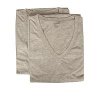 RAGNO Confezione 2 t-Shirt Uomo Maglietta Intima Manica Corta Camiciola Scollo V Cotone Bipack Articolo 601418, 318B Argento Bipack, M