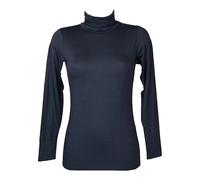 RAGNO Dolcevita Ciclista Donna Maglia Manica Lunga Calda e Morbida Eco Viscosa Articolo D794AK Eco Viscosa, 078 Bleu, 3 - Terza