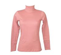 RAGNO Dolcevita Ciclista Donna Maglia Manica Lunga Caldo e soffice Cotone bio Articolo D274AK BIO Cotton Dolcevita, 082 Rosa Antico, 2 - SECONDA