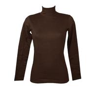 RAGNO Dolcevita Ciclista Donna Maglia Manica Lunga Caldo e soffice Cotone bio Articolo D274AK BIO Cotton Dolcevita, A75 Chocolate Torte, 6 - SESTA