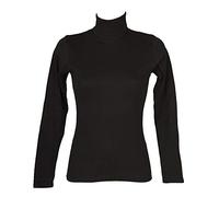 RAGNO Dolcevita Ciclista Donna Maglia Manica Lunga Caldo e soffice Cotone bio Articolo D274AK BIO Cotton Dolcevita, 020 Nero, L