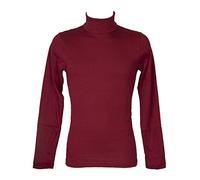 RAGNO Dolcevita Ciclista xps Collo roule Uomo Maglia Manica Lunga Caldo Cotone Biologico Articolo U071MK BIO Cotton, 250 Granata, M