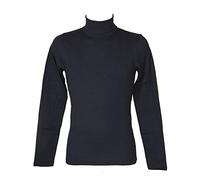 RAGNO Dolcevita Ciclista xps Collo roule Uomo Maglia Manica Lunga Caldo Cotone Biologico Articolo U071MK BIO Cotton, 078 Bleu, M