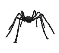 Ragno gigante di Halloween, 1,5 m, decorazione realistica per esterni, statua pelosa realistica per cortile, casa infestata e feste, resistente alle intemperie, grande peluche per scherzi (L)