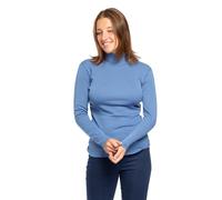 RAGNO Lupetto Donna Maglia Mezzo Collo Manica Lunga Caldo e soffice Cotone bio Articolo D274AZ BIO Cotton, 827 Blue Eyes, XL