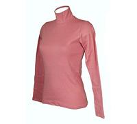 RAGNO Lupetto Donna Maglia Mezzo Collo Manica Lunga Caldo e soffice Cotone bio Articolo D274AZ BIO Cotton, 082 Rosa Antico, XL
