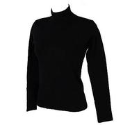 RAGNO Maglietta Collo Alto, Lupetto in Cotone Biologico Nero (Art.D274AZ) (L)