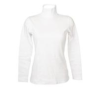 RAGNO Lupetto Donna Maglia Mezzo Collo Manica Lunga Caldo e soffice Cotone bio Articolo D274AZ BIO Cotton, 010 Bianco, L