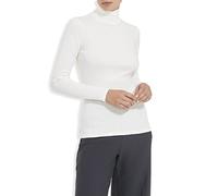 RAGNO Lupetto Donna Maglia Mezzo Collo Manica Lunga Caldo e soffice Cotone bio Articolo D274AZ BIO Cotton, 010 Bianco, XL