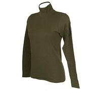 RAGNO Lupetto Mezzo Collo Donna Maglia Manica Lunga Caldo Cotone Articolo 07452K, 107 Giungla, S